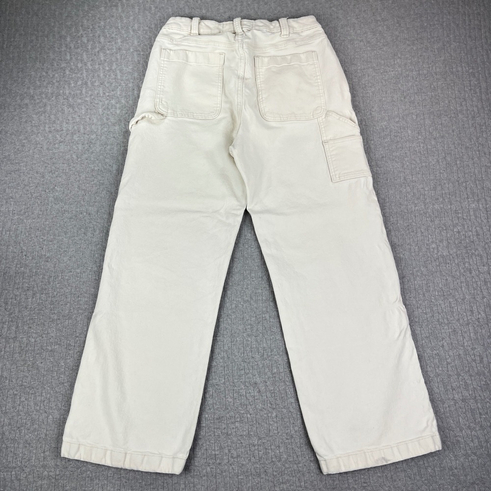 Abercrombie & Fitch Baggy Wide Leg Carpenter Jeans Women 28/25X25 Double Knee - Picture 3 of 10